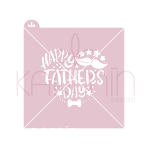 Stencil Happy Fathers Day Corazon